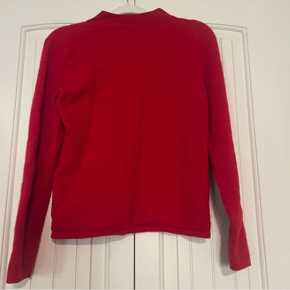 Prive Cashmere Red Women's Mock neck Sweater - Picture 4 of 5